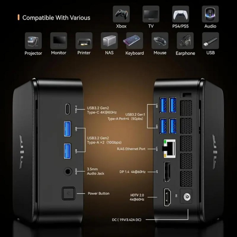 Acemagic Mini PC AMD Ryzen 7 5825U 32GB DDR4 512GB M.2 SSD JM4229739-ru