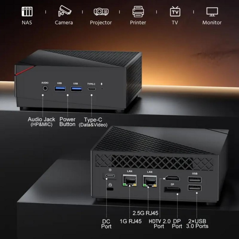 Acemagic Mini PC AMD Ryzen 7 5825U 16GB DDR4 512GB M.2 SSD PT6482681-ru