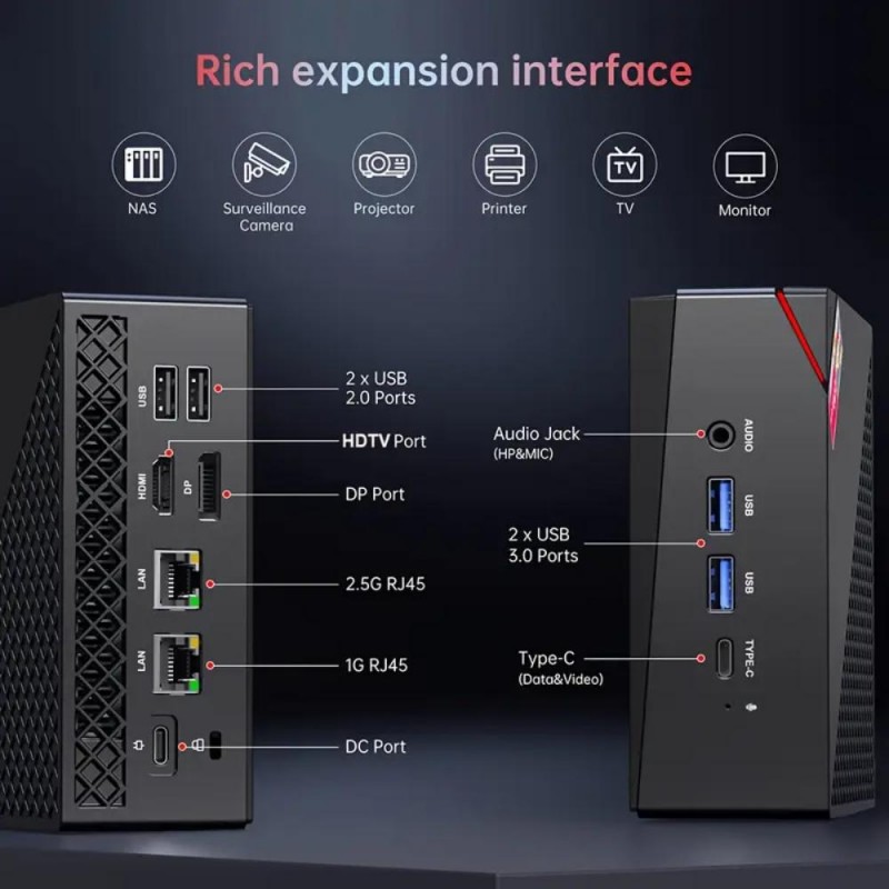 Acemagic Mini PC AMD Ryzen 7 5825U 16GB DDR4 512GB M.2 SSD PT6482681-ru