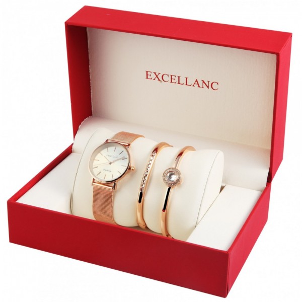 Excellanc ladies gift set with watch and 2 bracele...