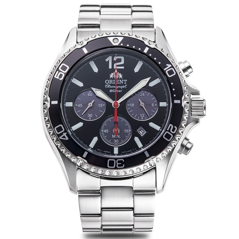 Orient Mako II Solar Mens Watch Chronograph RA-TX0...