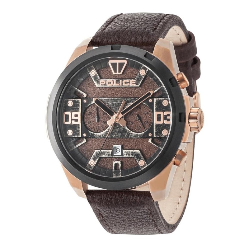 Police Dash Mens Watch Multifunctional Dualtimer PL.15365JSRB/12