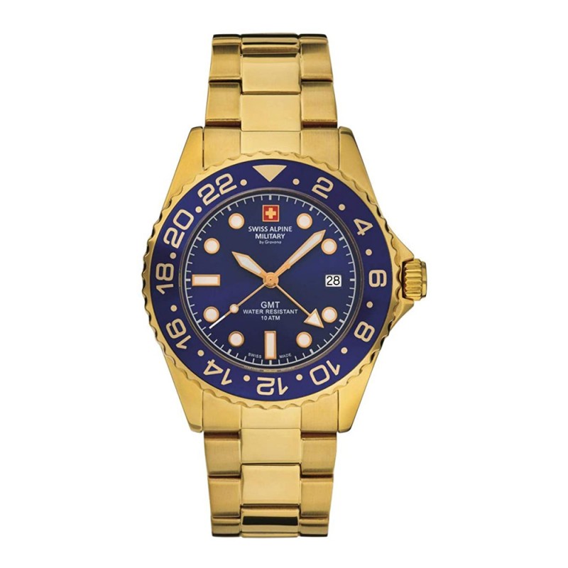 Swiss Alpine Military GMT Mens Watch 7052.1115SAM